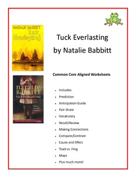 Preview of Tuck Everlasting Common Core Aligned 53 Worksheets