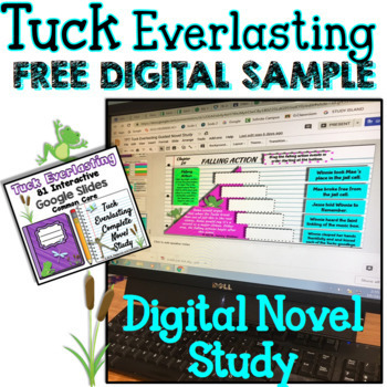 Preview of Tuck Everlasting Google Classroom Distance Learning Novel Study FREE