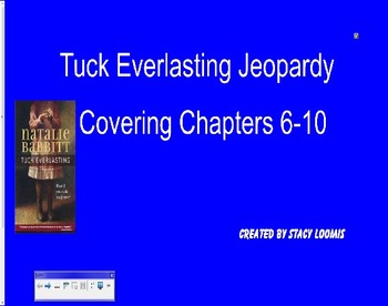 Preview of Tuck Everlasting Jeopardy Chapters 6-10