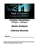 Tuck Everlasting Literature Circle Packet