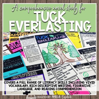 Preview of Tuck Everlasting Novel Study BUNDLE with DIGITAL format for Distance Learning