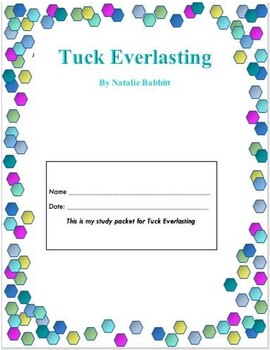 Preview of Tuck Everlasting Novel Study - No prep