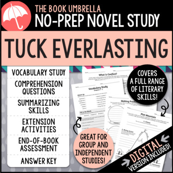 Preview of Tuck Everlasting Novel Study { Print & Digital }