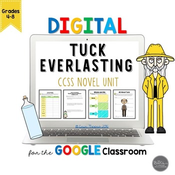 Preview of Tuck Everlasting Novel Unit for Google Slides Common Core Aligned