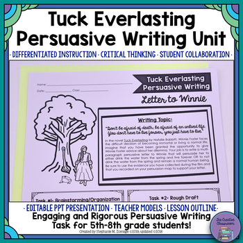 Preview of Tuck Everlasting Persuasive Writing Unit