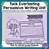 Tuck Everlasting Persuasive Writing Unit