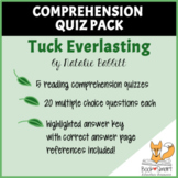 PDF: Tuck Everlasting Reading Comprehension Quiz Pack