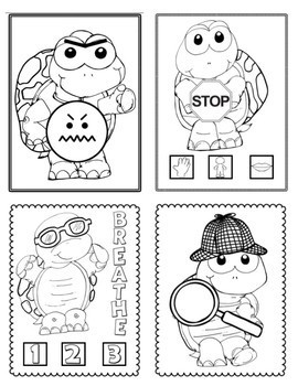 Tucker Turtle: Youth Coloring Pages by Positive Counseling | TpT