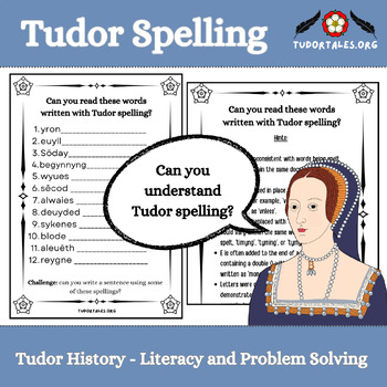 Preview of Tudor Spelling Activity