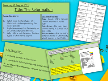 Preview of Tudors - Reformation and Tudors Introduction - Ks3