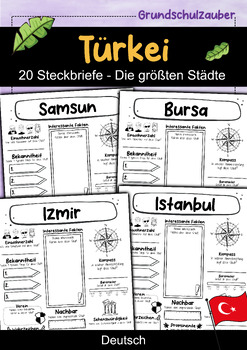 Preview of Türkische Städte - 20 Steckbriefe für Städte in der Türkei (Deutsch)
