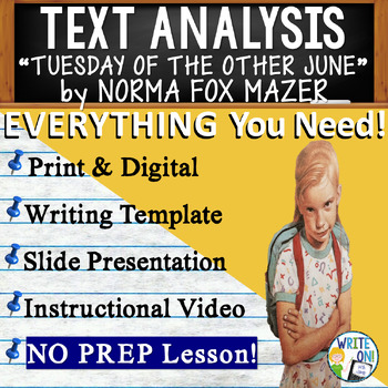 Preview of Tuesday of the Other June - Text Based Evidence - Text Analysis Essay Writing