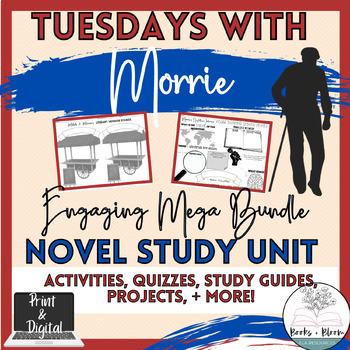 Preview of Tuesdays with Morrie Mega Bundle Novel Study Unit - Activities, Quizzes, + more!