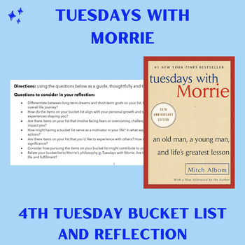 Preview of Tuesdays with Morrie Inspired Bucket List Reflection Assignment