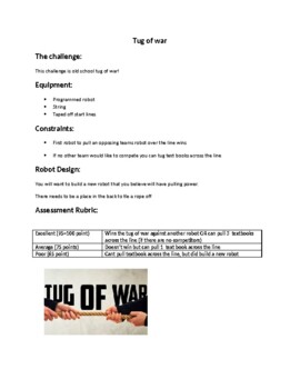 Preview of Tug of War ( Robot challenge)