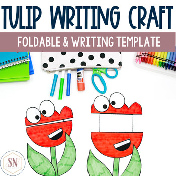 Preview of Free Tulip Flower Writing Craft | Flower Activity | Spring Craft Activity