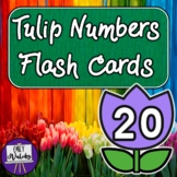 Tulip Numbers Flash Cards - Spring / Easter Day Counting 0-20