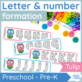Tulip letter formation and number formation practice for Spring