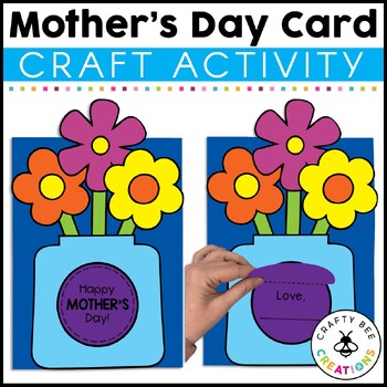 Preview of Mothers Day Card Art Craft May Writing Activities Gift Ideas Kindergarten Spring