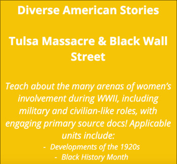 Preview of Tulsa Massacre & Black Wall Street - Complete Lesson Set