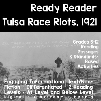 Preview of Tulsa Race Riots Differentiated with  Comprehension - Black History Month