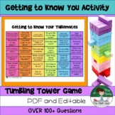 Tumbling Tower Activity Getting to Know You