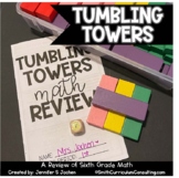 Tumbling Towers 6th Grade Math Skills End of Year Review Game