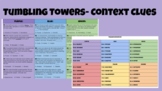 Tumbling Towers Context Clues Review- Digital/Fully Editable 