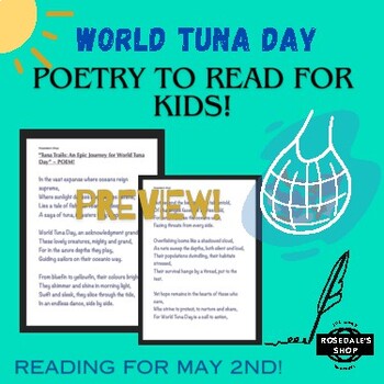 Preview of Tuna Trails: An Epic Journey for World Tuna Day ~ POEM for May 2nd!