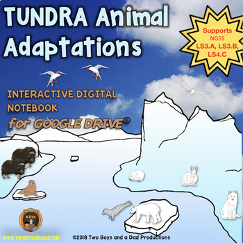 Tundra Animal Adaptations Interactive Notebook Google Slides® | TPT