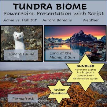 Preview of Tundra Biome Lesson Bundled with Activities & Review Questions