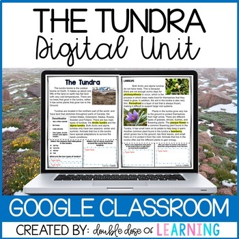Preview of Tundra Biome Distance Learning GOOGLE Unit