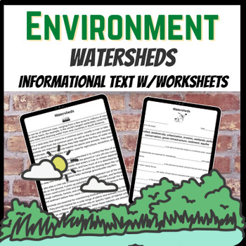 Preview of Watersheds Informational Text W/Worksheets
