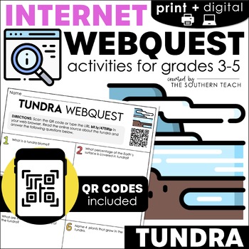 Preview of Tundra Biome WebQuest - Internet Scavenger Hunt Activity