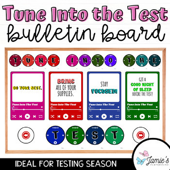 Preview of Tune Into the Test | Test Taking Skills Bulletin Board Kit for Test Prep