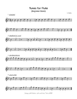 beginners flute sheet music