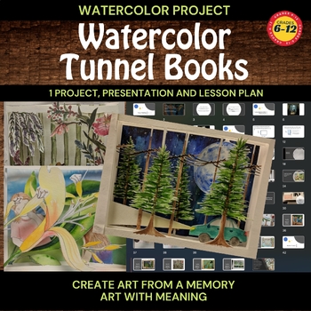 Preview of Tunnel Books, Shadow Boxes for High School Art -  Watercolor & Ink