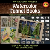 Tunnel Books, Shadow Boxes for High School Art -  Watercol