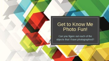 Preview of Get to Know You Photo Fun Guessing Game: First Week Activity