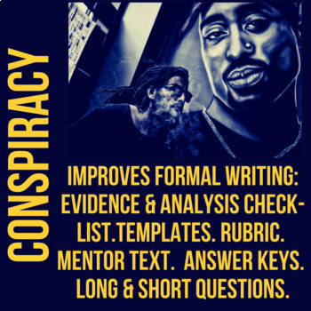 Preview of Tupac- Conspiracy Theory- Listen, Short Answer, & Paragraph