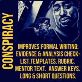 Tupac- Conspiracy Theory- Listen, Short Answer, & Paragraph