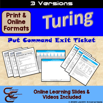 Preview of Turing Put Command 3 Version Digital Coding Project