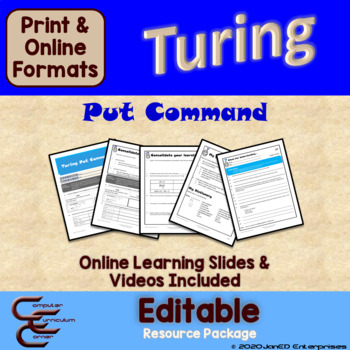 Preview of Turing Put Command Digital Activities and Videos