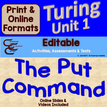 Preview of Turing Unit 1 Put Command Editable Unit