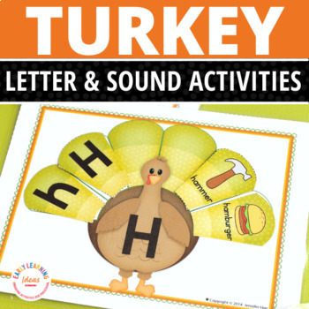 Preview of Thanksgiving Turkey Letter Names & Sounds Alphabet & Beginning Sound Activities