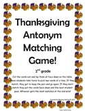 Turkey Antonym Matching Game- 2nd Grade