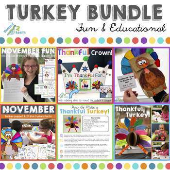Preview of Turkey Activities BUNDLE (Fun and Educational)