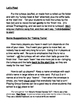 Turkey Ball! -- Active Thanksgiving Group Game