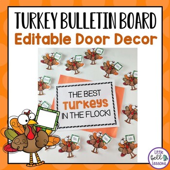 Preview of Turkey Bulletin Board or Door Décor Set for Thanksgiving