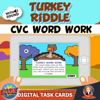 Preview of Turkey CVC Word Practice 